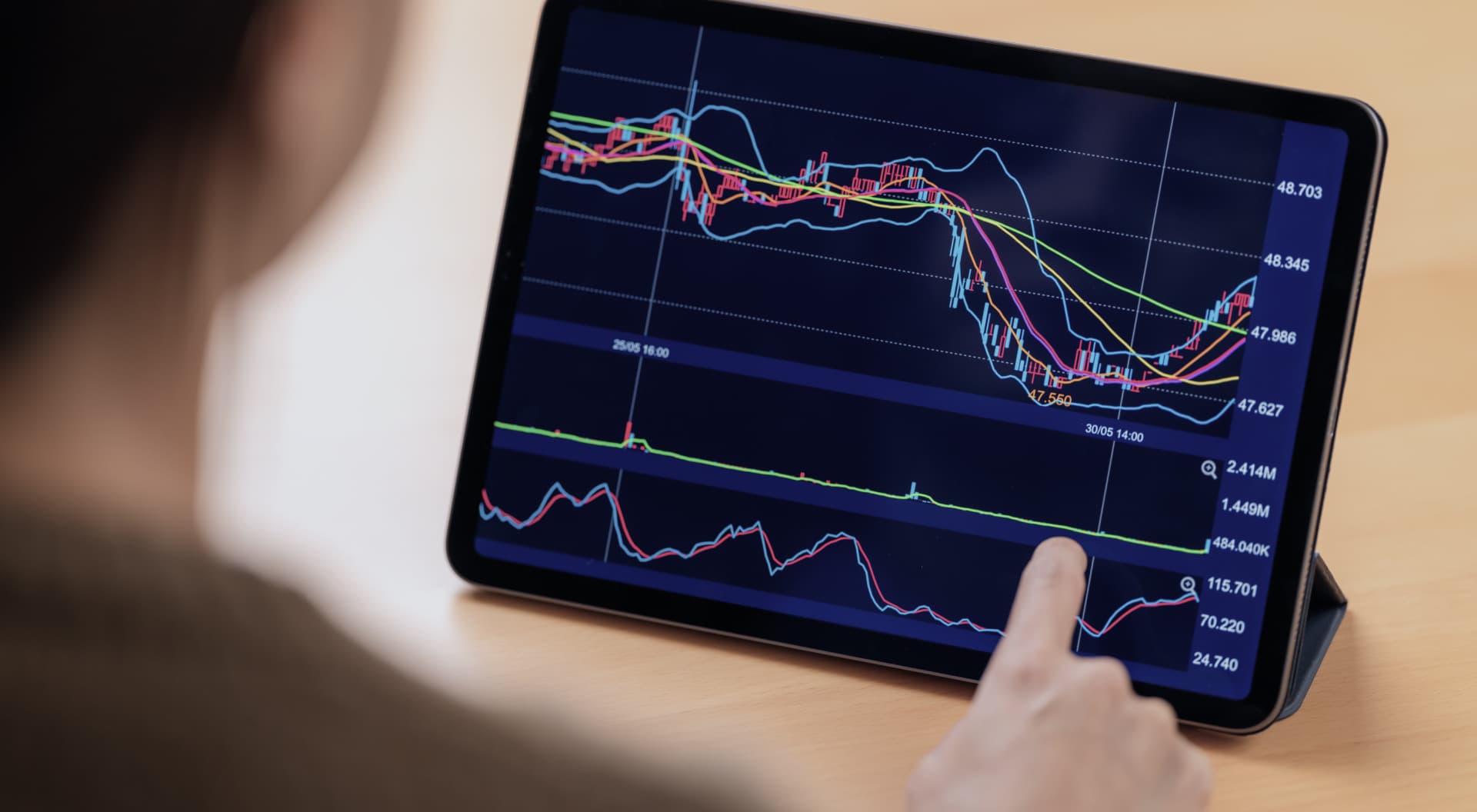 trade graphics on tablet